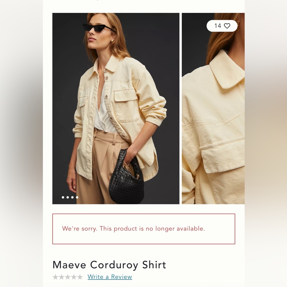 Maeve Corduroy Shirt